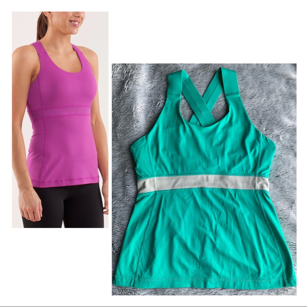 Lululemon Swift Tank // Teal, White